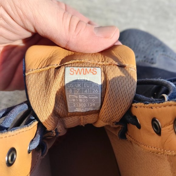 NWOT SWIMS Motion Wing Tip nubuck leather boot - Picture 6 of 6